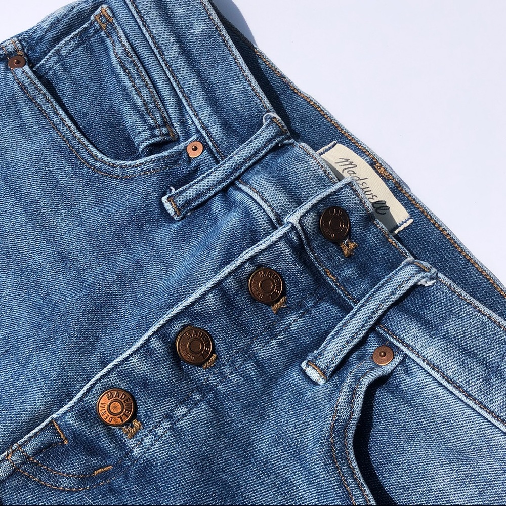 Madewell 10” High Rise Skinny Jeans Button Front Edition Size 27” - Picture 5 of 6